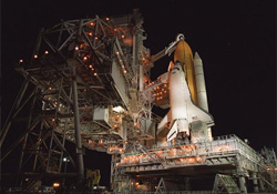 Rollback of rotating service structure